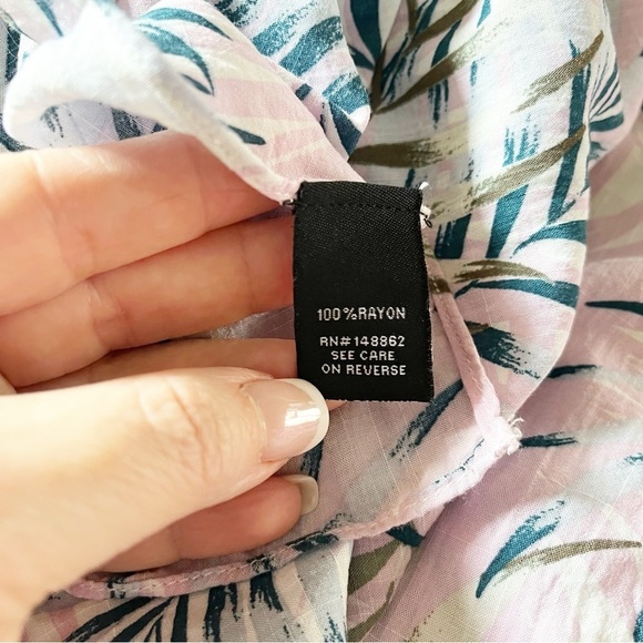 Torrid Kimono Women’s M/L Pink Open Front Duster Swim Cover Up Palm Leaf Floral - Picture 7 of 9